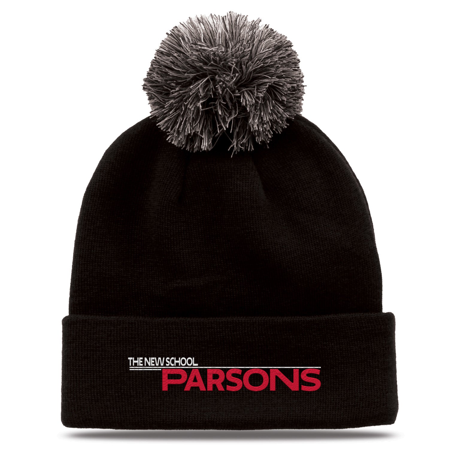 Black Parsons Beanie with Pom